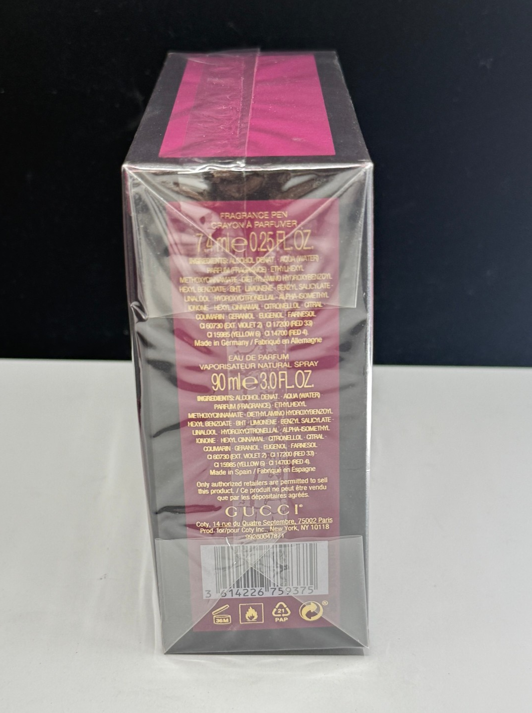 Gucci Guilty Absolute by gucci 2 pc set (3.0 oz + 0.25 oz) EDP New In Box