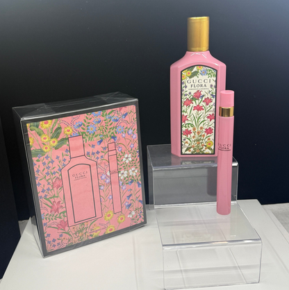 Gucci Flora Gorgeous Gardenia Eau De Parfum 2 Piece Set 3.3 and 0.33 oz NIB