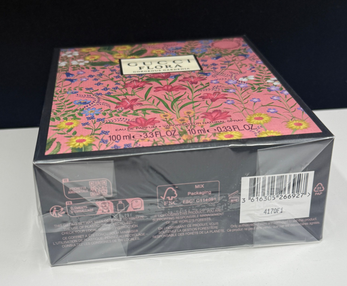 Gucci Flora Gorgeous Gardenia Eau De Parfum 2 Piece Set 3.3 and 0.33 oz NIB
