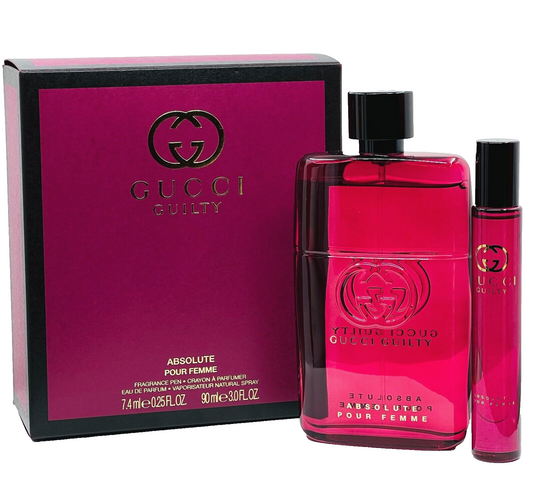 Gucci Guilty Absolute by gucci 2 pc set (3.0 oz + 0.25 oz) EDP New In Box