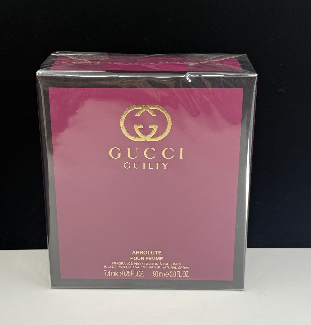 Gucci Guilty Absolute by gucci 2 pc set (3.0 oz + 0.25 oz) EDP New In Box