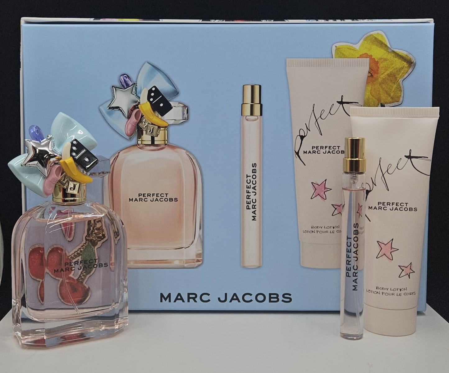 Marc Jacobs Perfect Eau De Parfum (3.4 oz / 0.33 oz) & Body Lotion Gift Set NIB