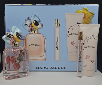 Marc Jacobs Perfect Eau De Parfum (3.4 oz / 0.33 oz) & Body Lotion Gift Set NIB