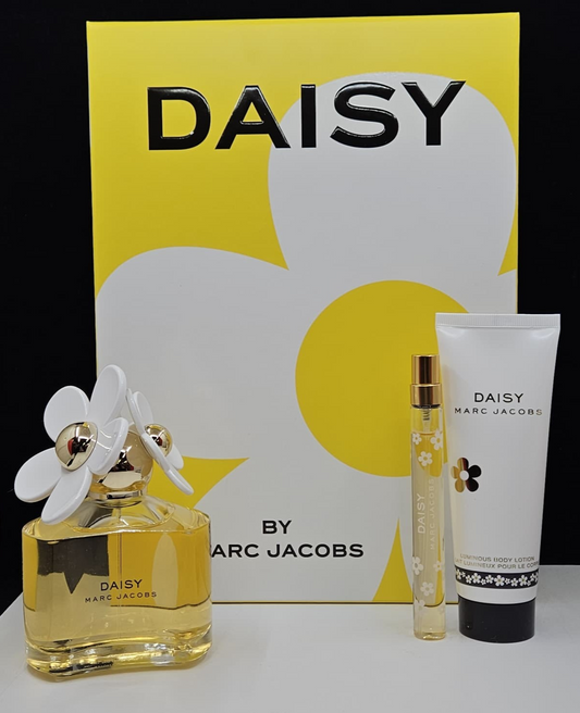 Marc Jacobs Daisy Gift Set (EDT 3.3 oz + Body Lotion 2.5 oz + EDT 0.33 oz) NIB