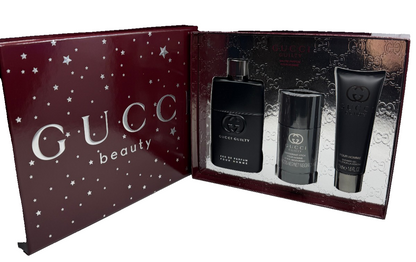 Gucci Guilty Beauty Eau De Parfum Pour Homme 3 Piece Set New In Box