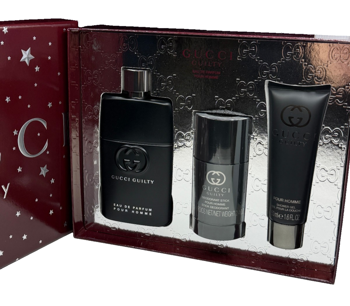 Gucci Guilty Beauty Eau De Parfum Pour Homme 3 Piece Set New In Box